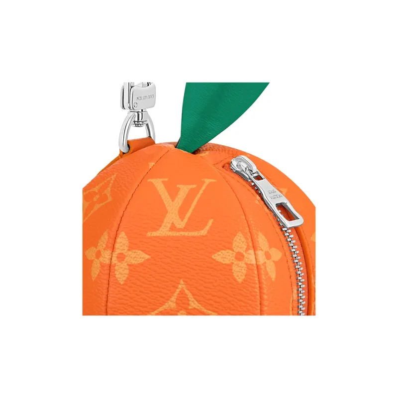 LOUIS VUITTON Orange Pouch Orange-5