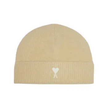 AMIPARIS Logo appliqué Ribbed Beanie