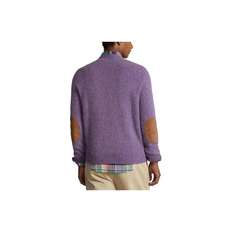 Polo Ralph Lauren FW23 Crew Neck Fitted Long Sleeved Sweater Men's Purple-1