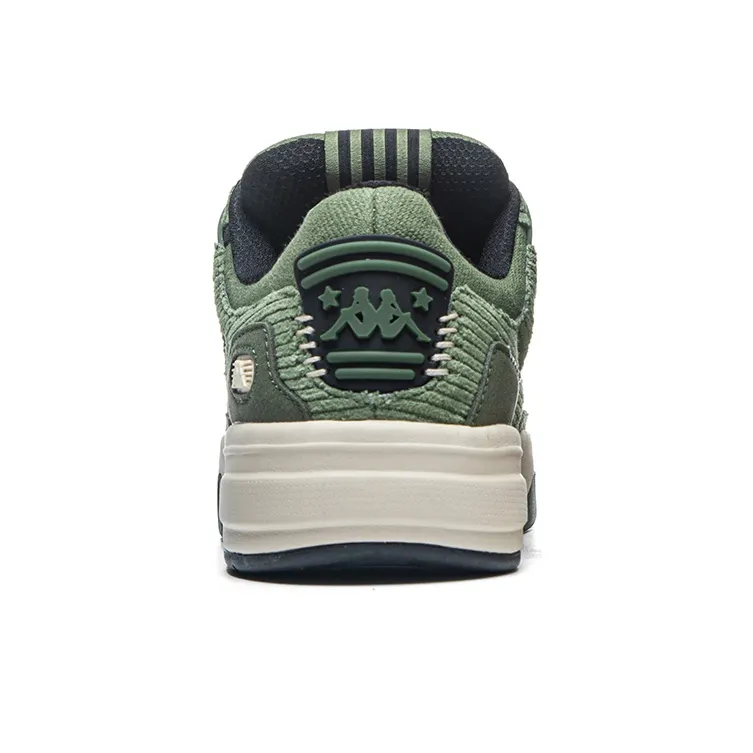 Kappa Cushioning Wear Resistant Low Top Skateboard Shoes Unisex Green Black-4