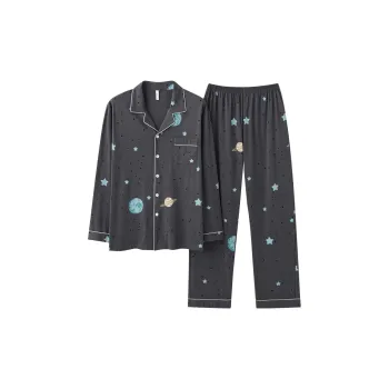 Lanza Pajama Set Men's Black Gray Color