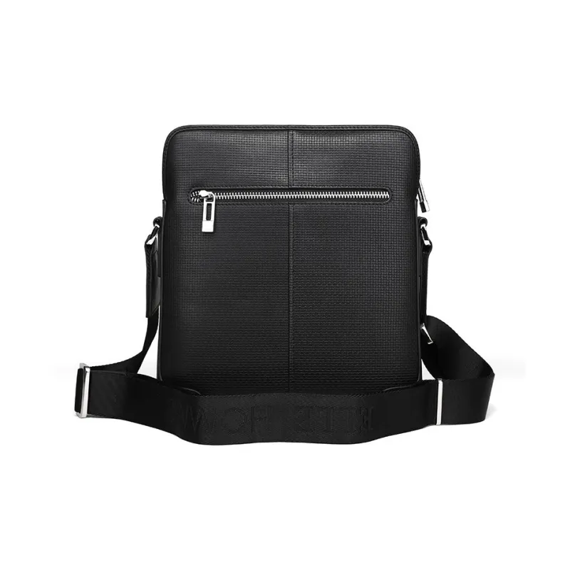 ELLE HOMME Top Grain Cow Leather Daylight Bag Shoulder Bag Crossbody Bag Regular Men's Black-2