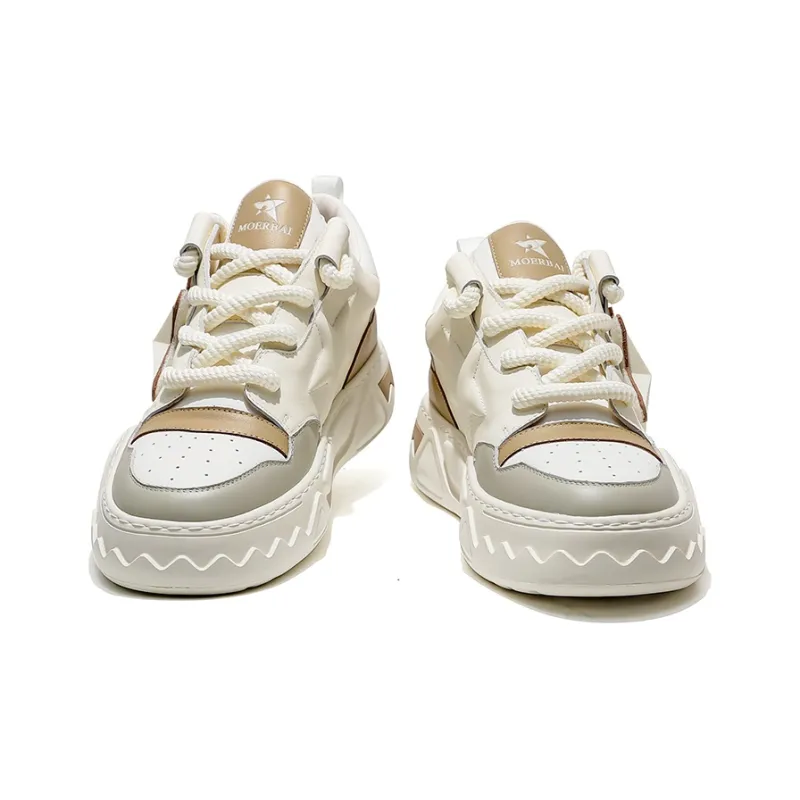 MOERBAI Skateboard Shoes Unisex Low Top White Black/White Yellow/White Blue/Gray-8
