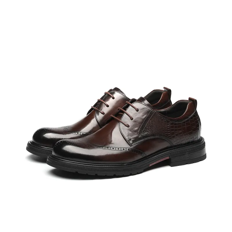 15 MINS Dress Shoes Men Low Top Black/Brown-12