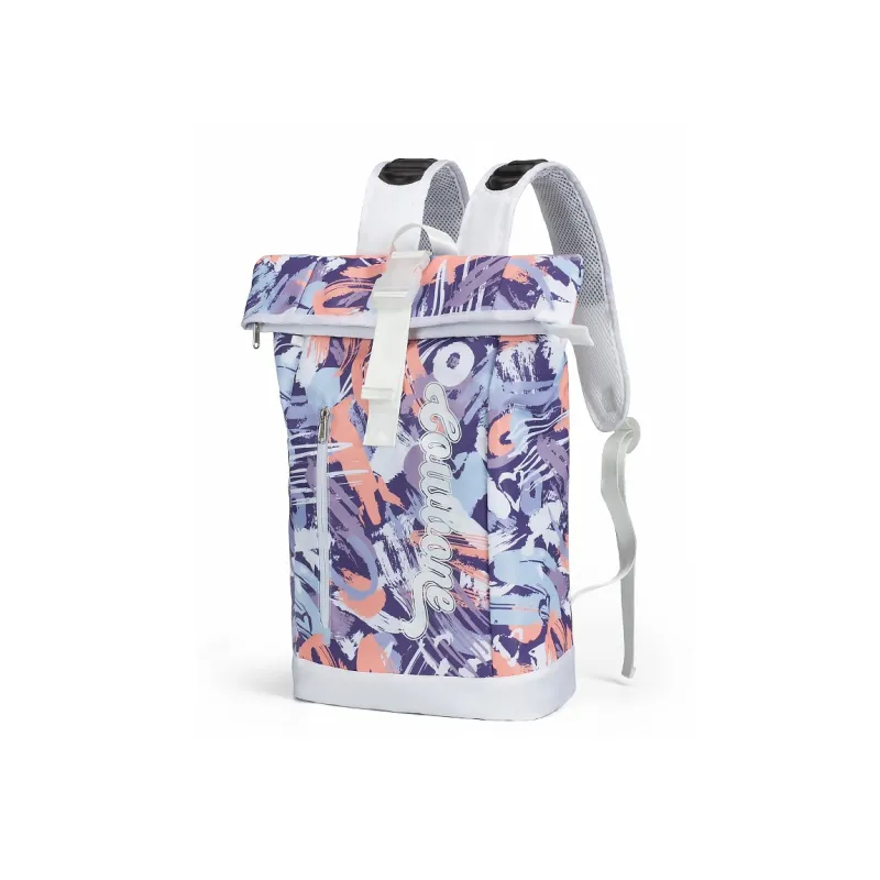 COWBONE Polyester Laptop Backpack Unisex Graffiti Purple-2