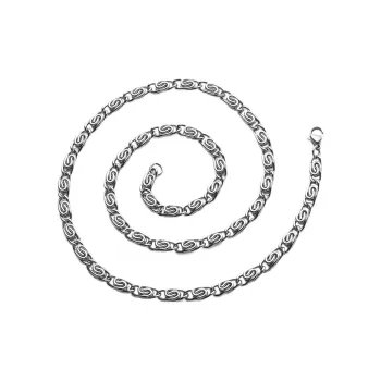 MAGICPOLE Titanium Steel Necklaces Men's Silver