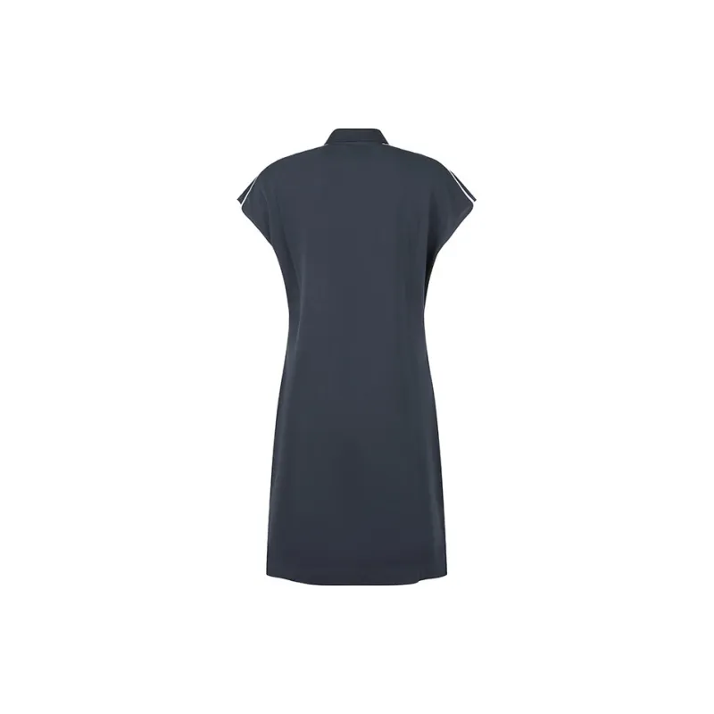 EMPORIO ARMANI EA7 SS23 Short Sleeved Dress Women's Marine Blue-1