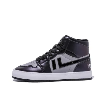 HUANQIU Mid Top Skateboard Shoes Women's Black Gray Color