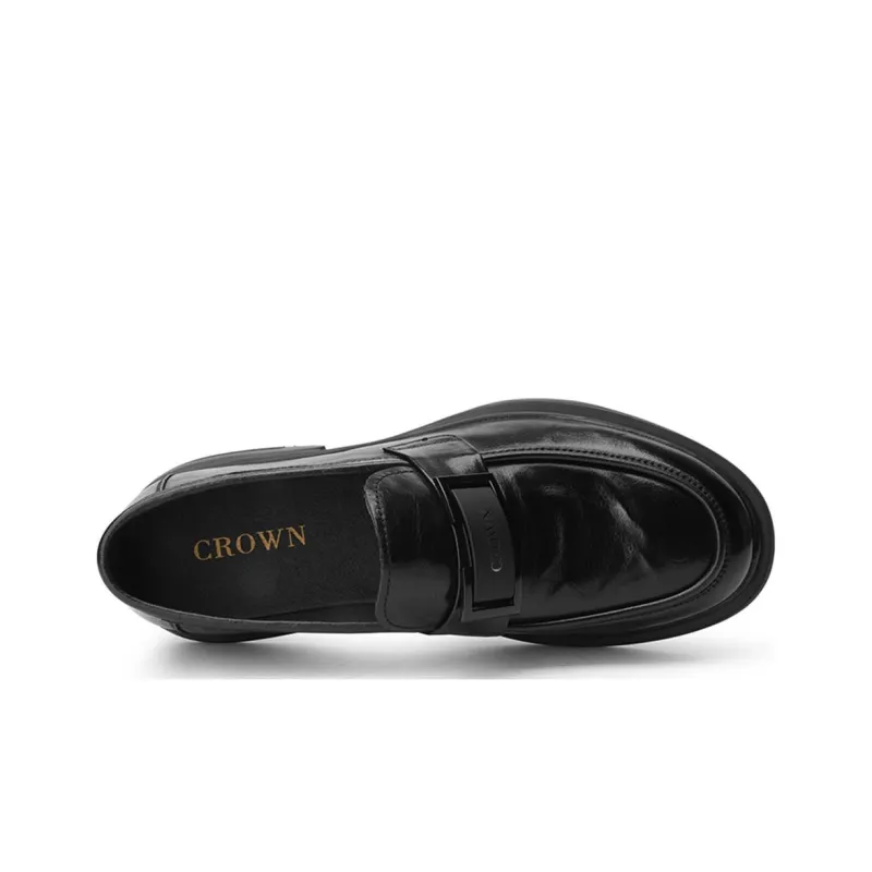 CROWN Loafers Men's Black One Yard Larger-2
