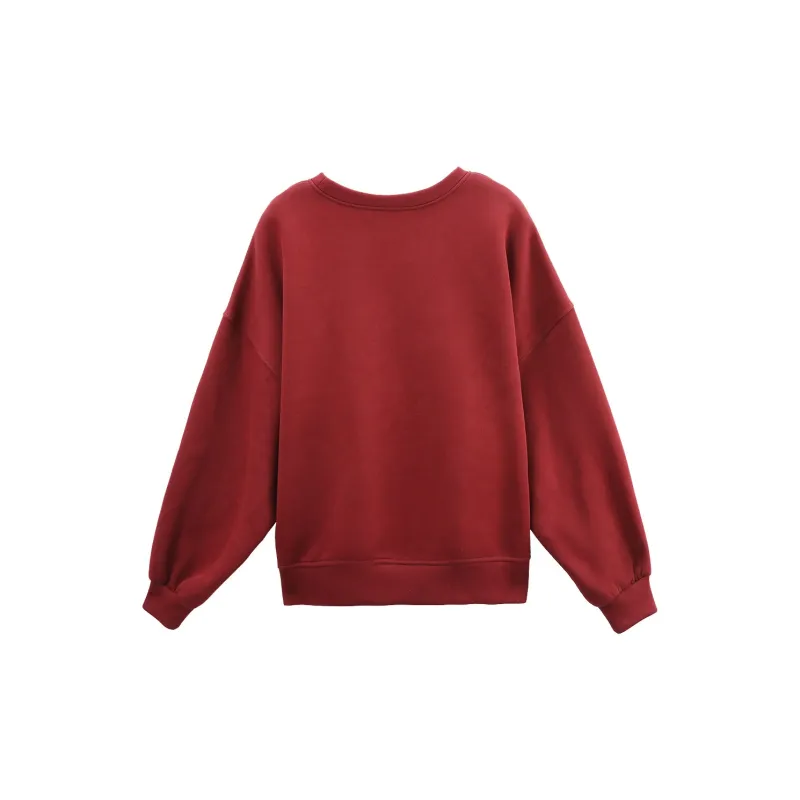 A paradise for awakening Sweatshirts Women's Burgundy-1