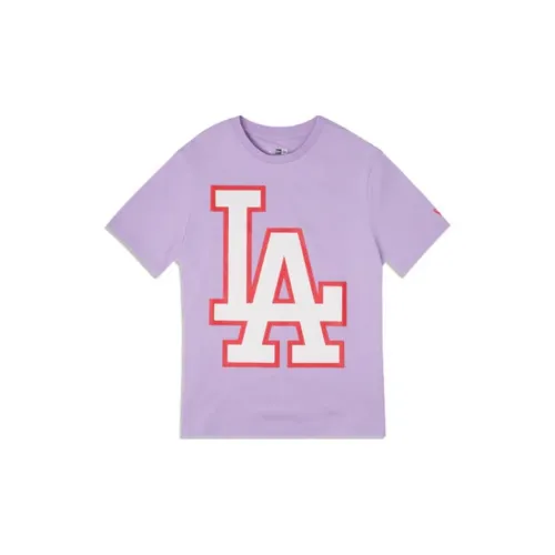 Mlb X New Era Los Angeles Dodgers T-Shirts Unisex Light Purple