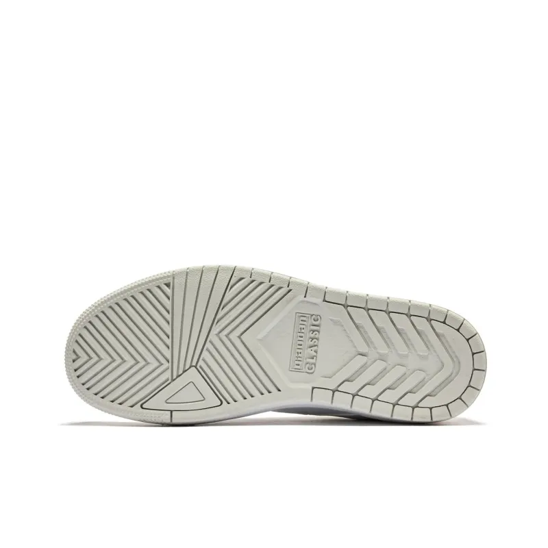 QIAODAN Skateboard Shoes Men Low Top White Gray-4