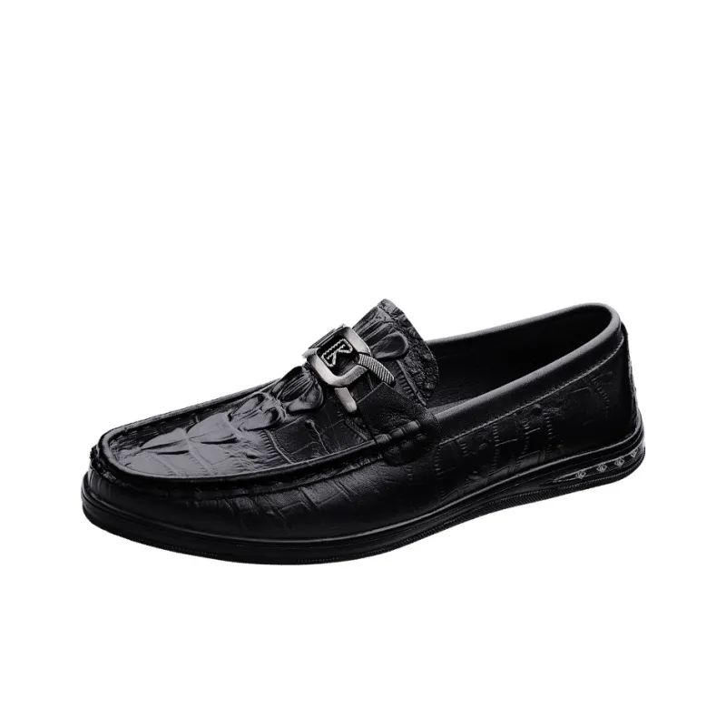 CKVUSAMG Gommino Loafers Unisex Black/Burgundy/Scarlet-1