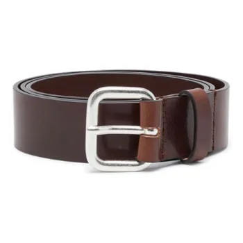DIESEL Oval D Logo plaque Leather Belt