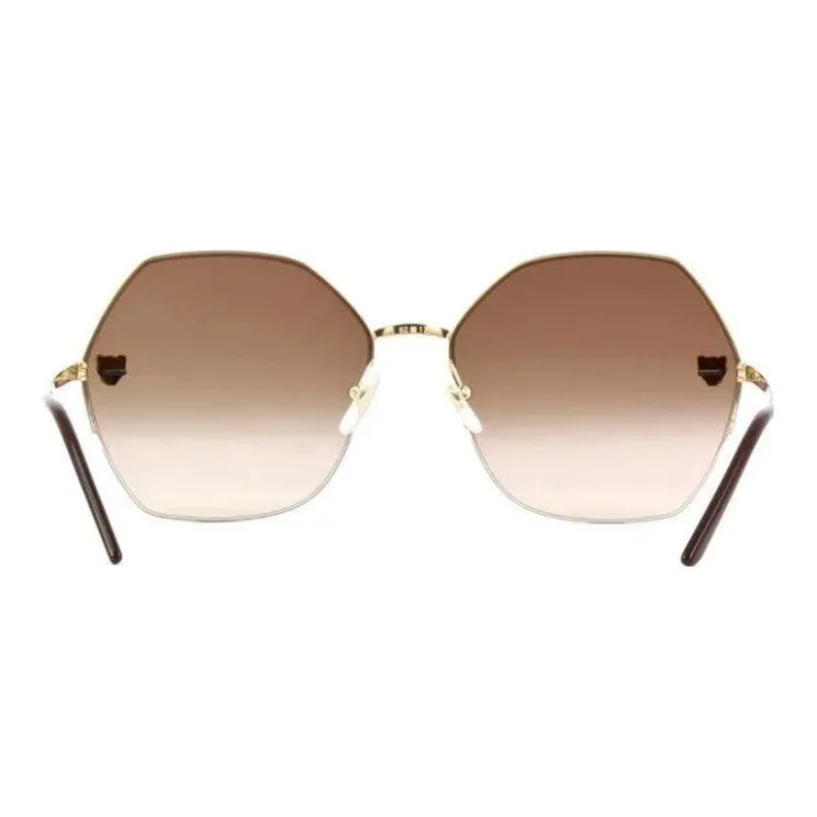 Cartier Panther Emblem Geometric Frame Sunglasses-1