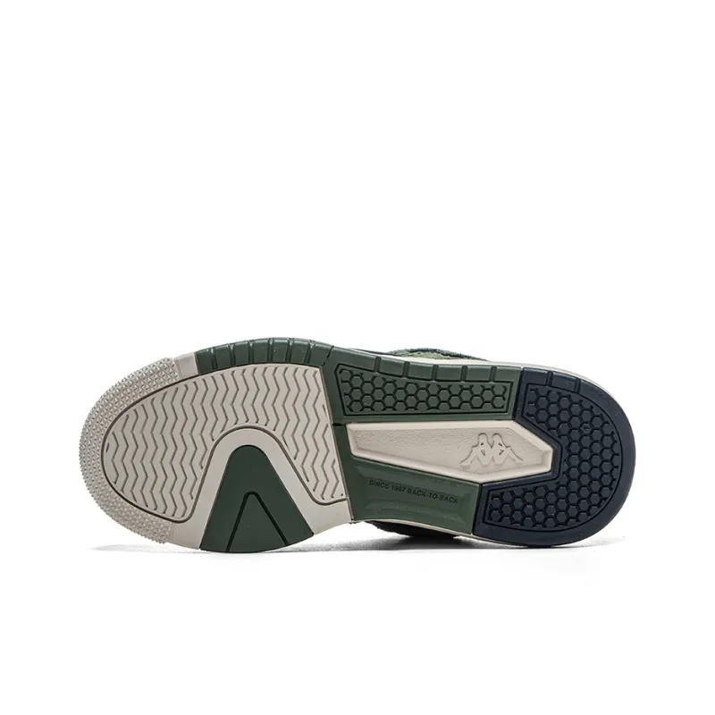 Kappa Cushioning Wear Resistant Low Top Skateboard Shoes Unisex Green Black-5