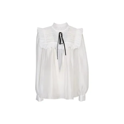 AIVEI Chiffon Shirts Women's White