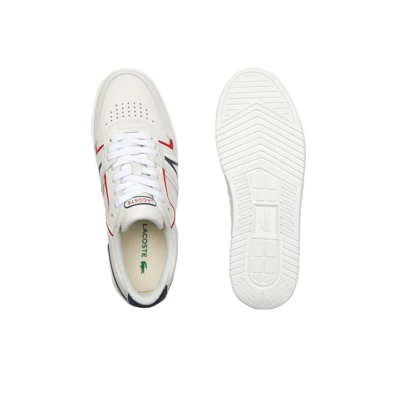 LACOSTE Low Top Skateboard Shoes Men's White-3