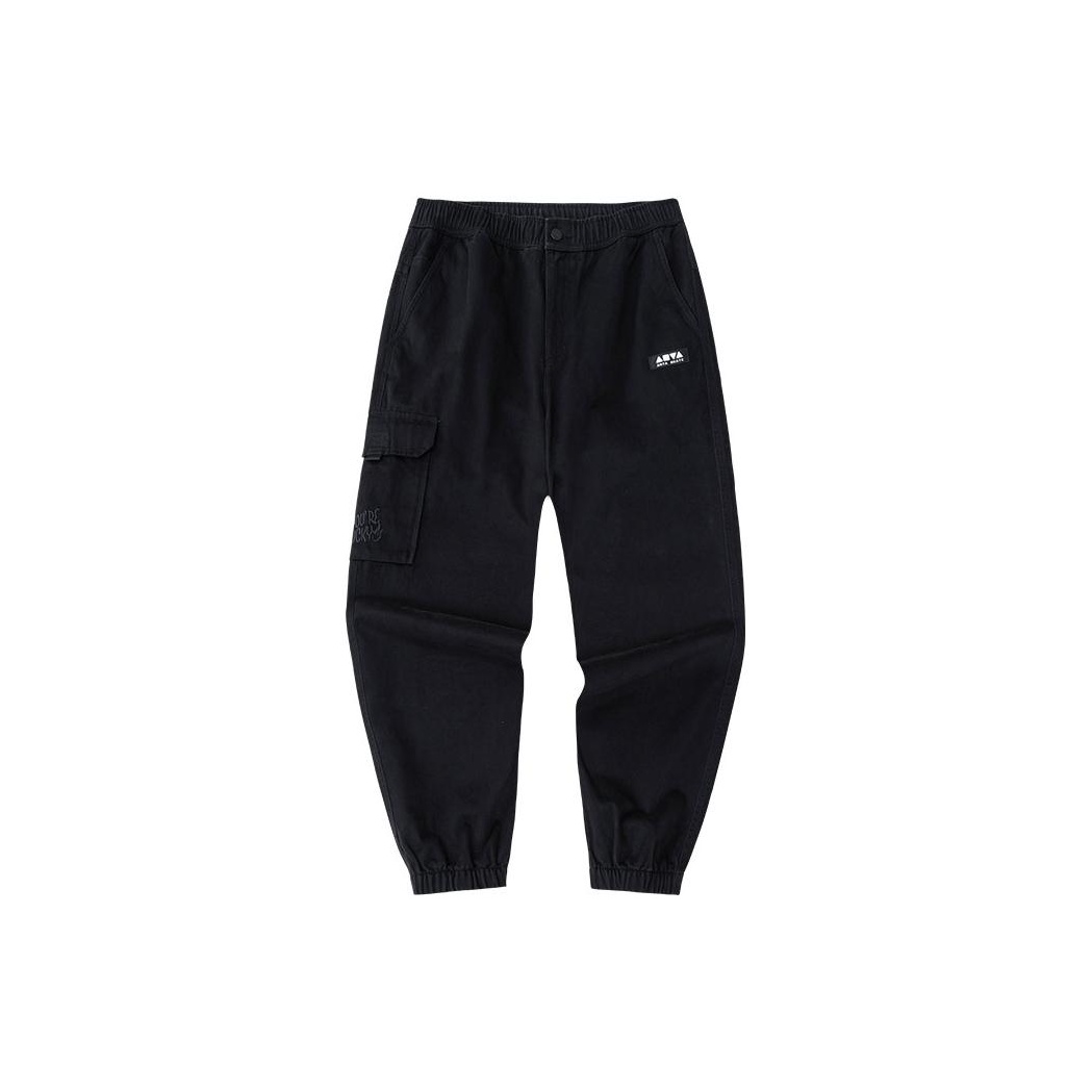 ANTA Life Collection Cargo Pants Unisex Black - POIZON