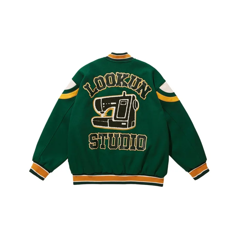 LOOKUN Jackets Unisex Green-1