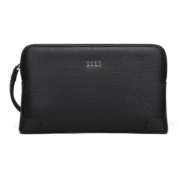 ELLE HOMME Cow Leather Clutch Regular Men's Black