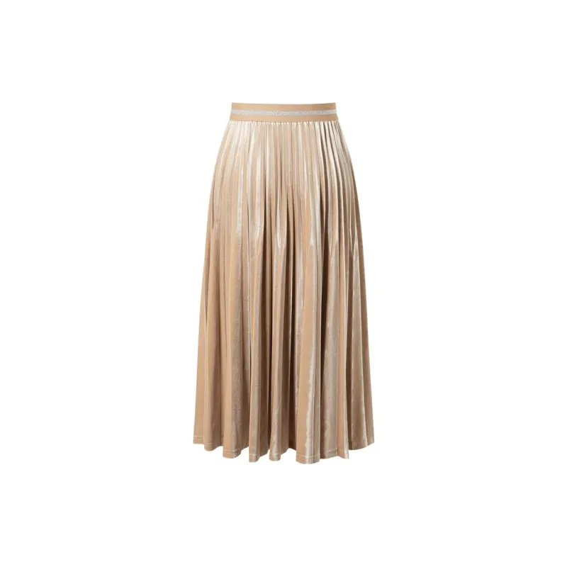 JZ. ANNAKRO Casual Long Skirts Women's Beige-1