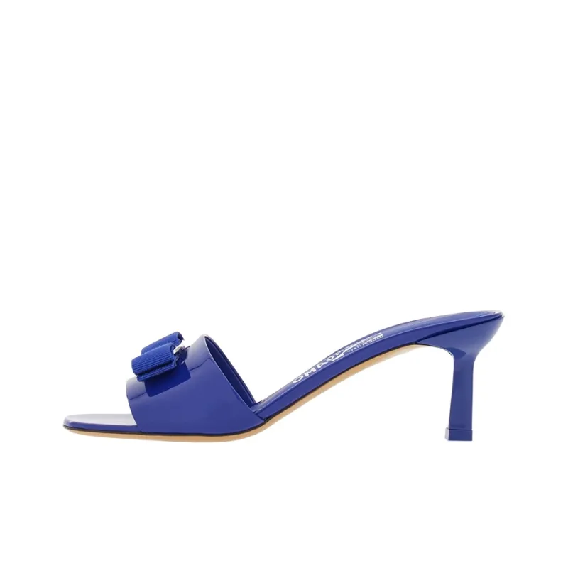 FERRAGAMO Vara Slip-Resistant Slide Slippers Women's Light Blue-0