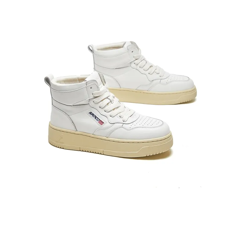 MALEMONKEY High Top Skateboard Shoes Women's White-1