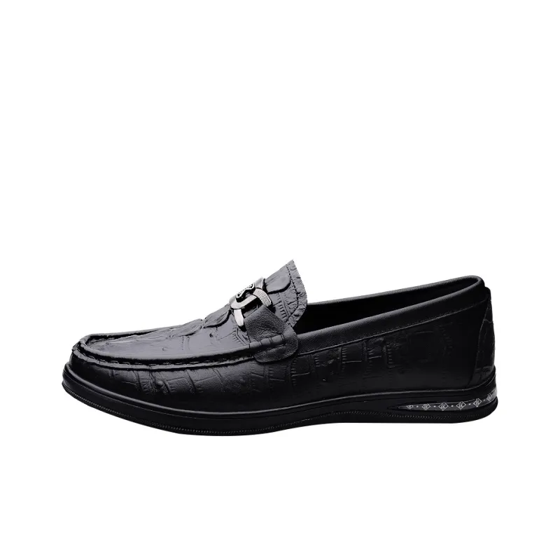 CKVUSAMG Gommino Loafers Unisex Black/Burgundy/Scarlet-0