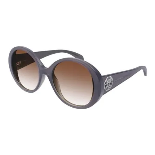 Alexander McQueen Plastic Round Sunglasses Men's Gray