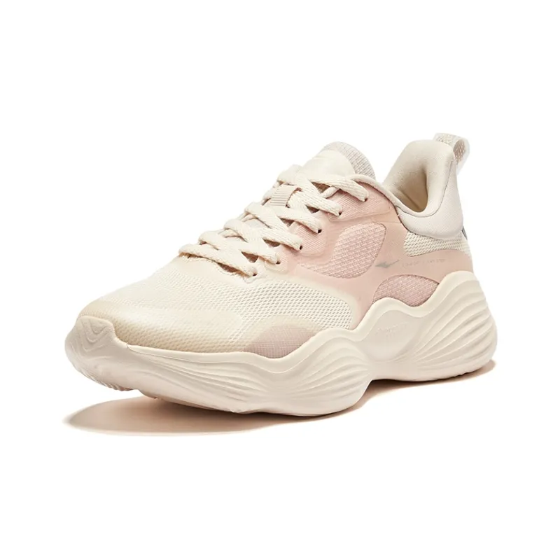 Erke Boom Bomb 2.0 Cushioning Wear Resistant Low Top Casual Running Shoes Women's White Pink-2
