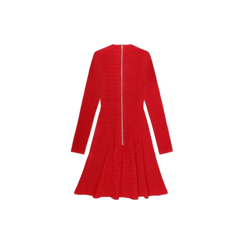 GIVENCHY SS23 Long Sleeved Dress Women's Red-1
