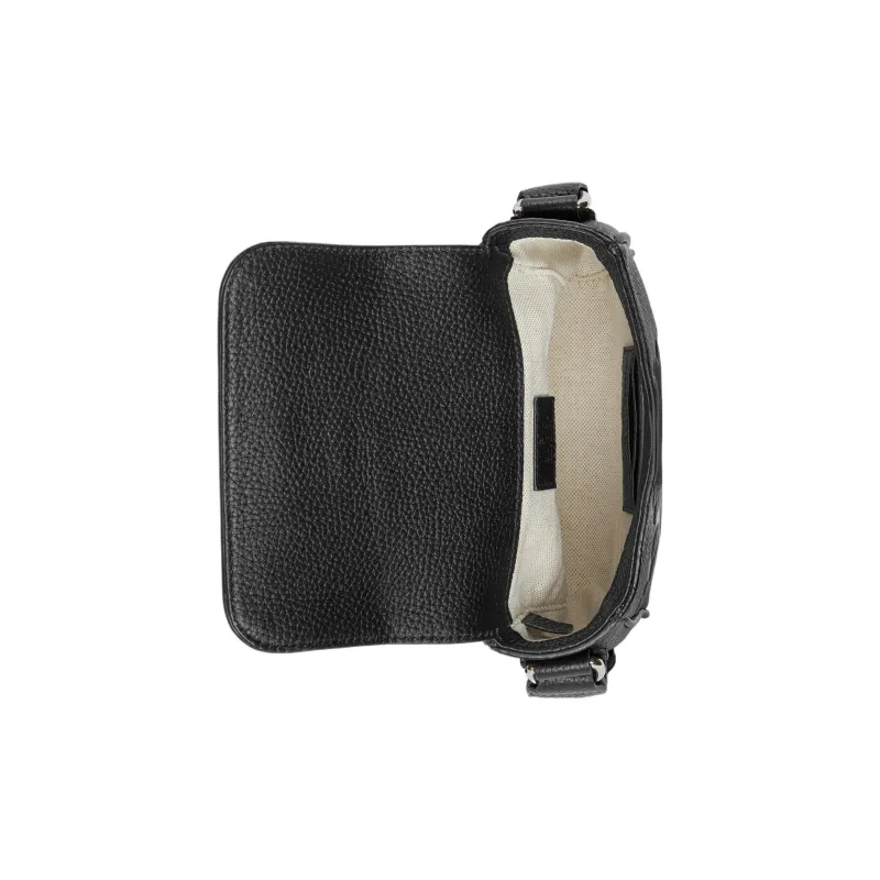 GUCCI Leather Messenger Bag Shoulder Bag Crossbody Bag Small Size Men's Black-6