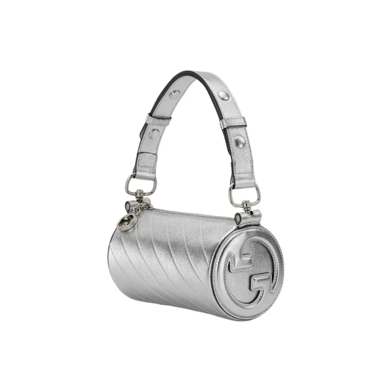 GUCCI Blondie Leather Pen Case Bag Handbag Shoulder Bag Women's Silver-2
