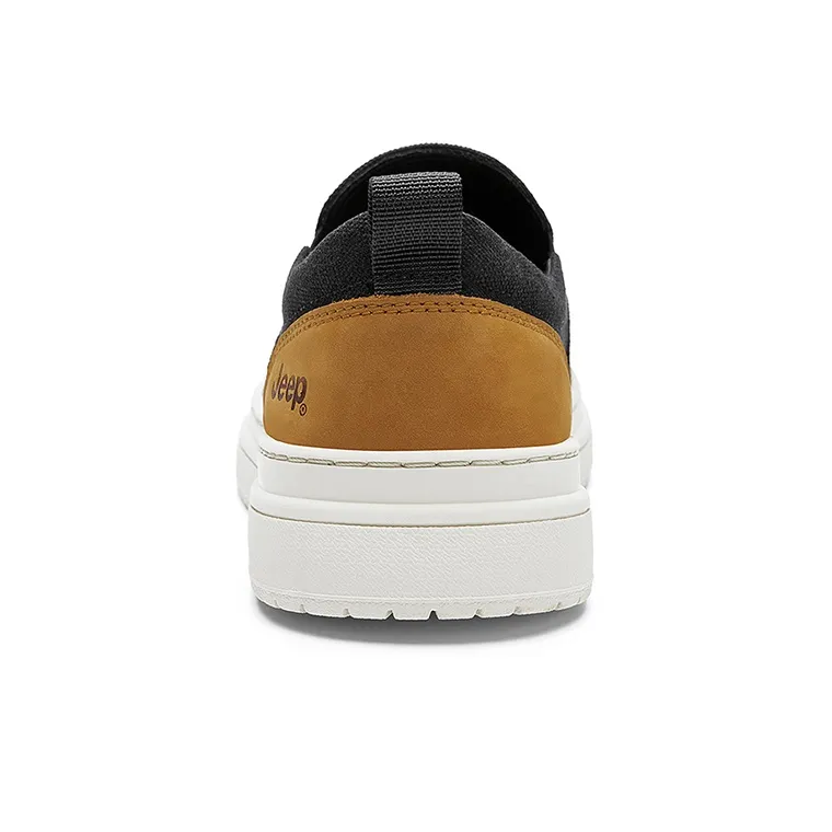 Jeep Wear Resistant Low Top Canvas Shoes Men's Black-3