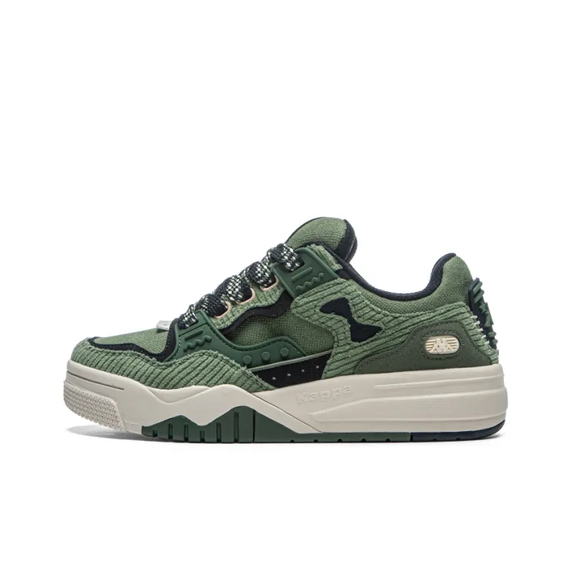 Kappa Cushioning Wear Resistant Low Top Skateboard Shoes Unisex Green Black-0