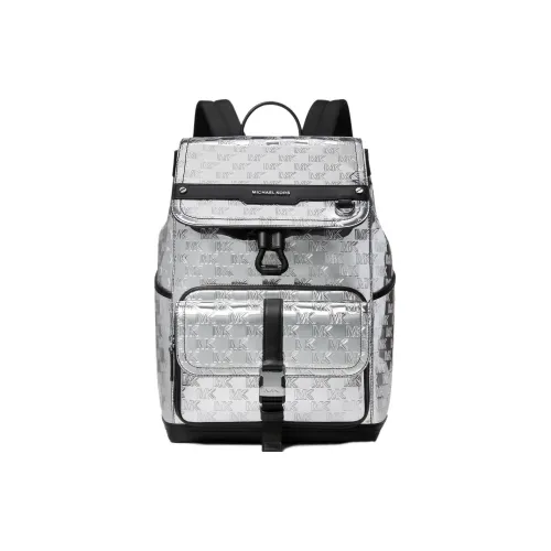 MICHAEL KORS Hudson Polyurethane Backpack Large Size Men's Silver