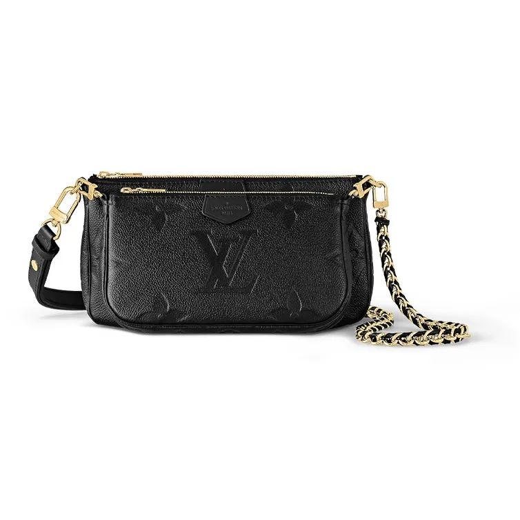 LOUIS VUITTON Multi Pochette Monogram Empreinte Black-5