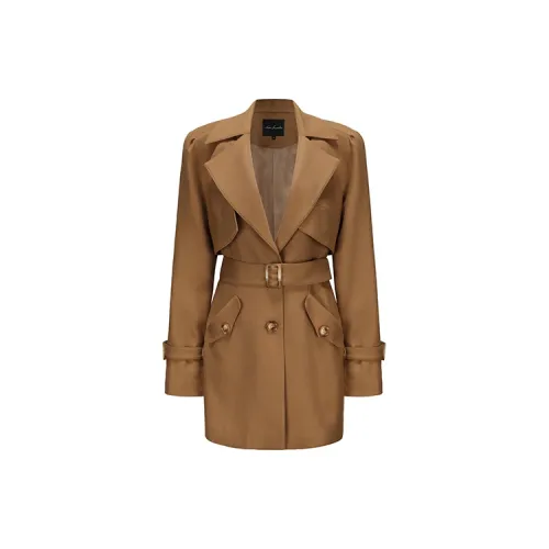 NANA JACQUELINE Trench Coats Women's Coffee