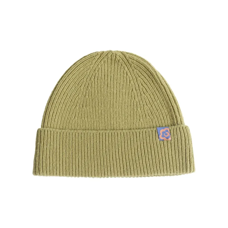 LOST PATTERN 80% Wool 20% Recycled Nylon Beanies Women's Mustard Green-0