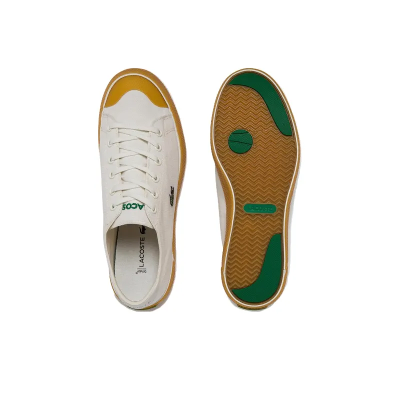 LACOSTE Gripshot Low Top Skateboard Shoes Women's Beige-3