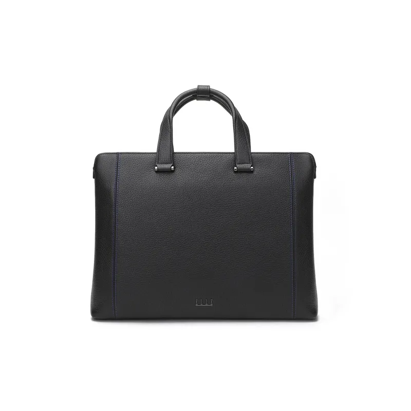 ELLE HOMME Cow Leather Briefcase Document Bag Handbag Regular Men's Black-0