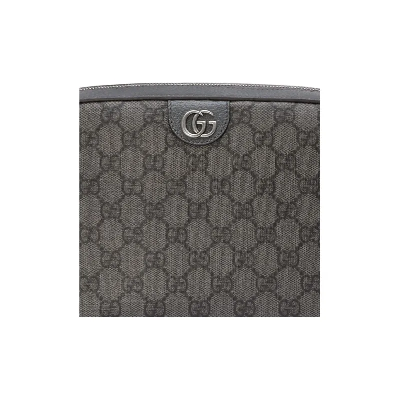 GUCCI Ophidia Canvas With Leather Binding Messenger Bag Crossbody Bag Shoulder Bag Men's Gray-8