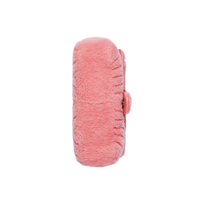 GUCCI GG Marmont Quilting Shearling Crossbody Bag Shoulder Bag Small Size Women's Light Pink-4