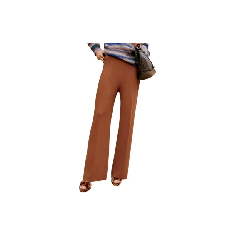 Sézane Casual Pants Women's Brown-1