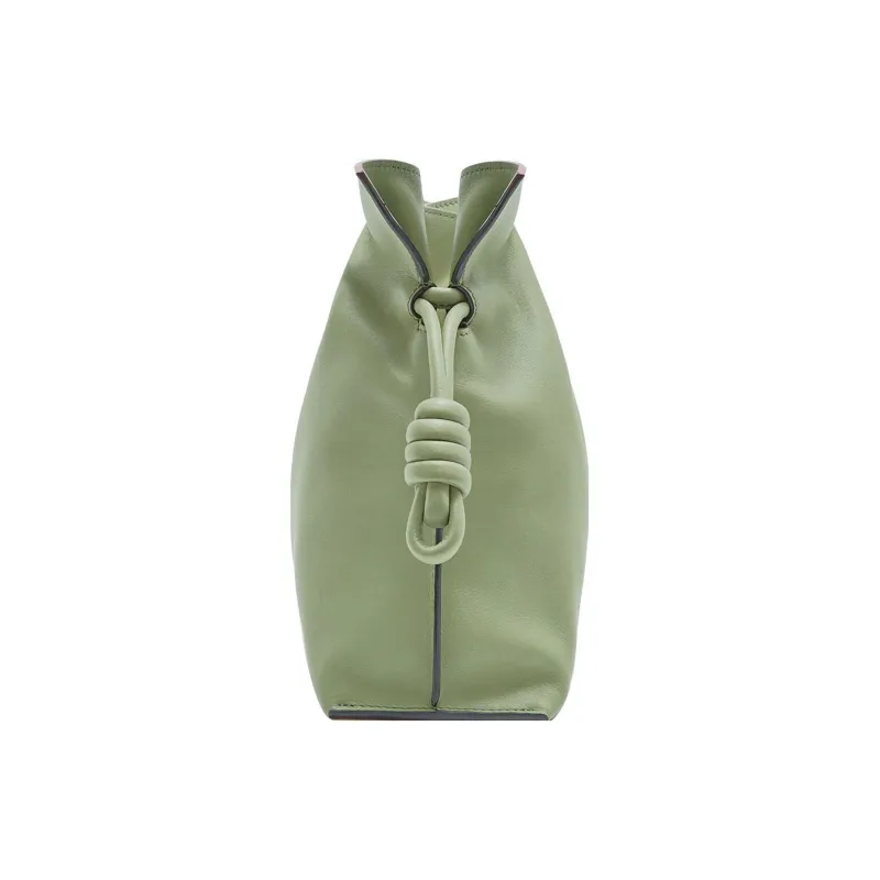 LOEWE Flamenco Nappa Calfskin One Shoulder Crossbody Clutches Mini Women's Green-2