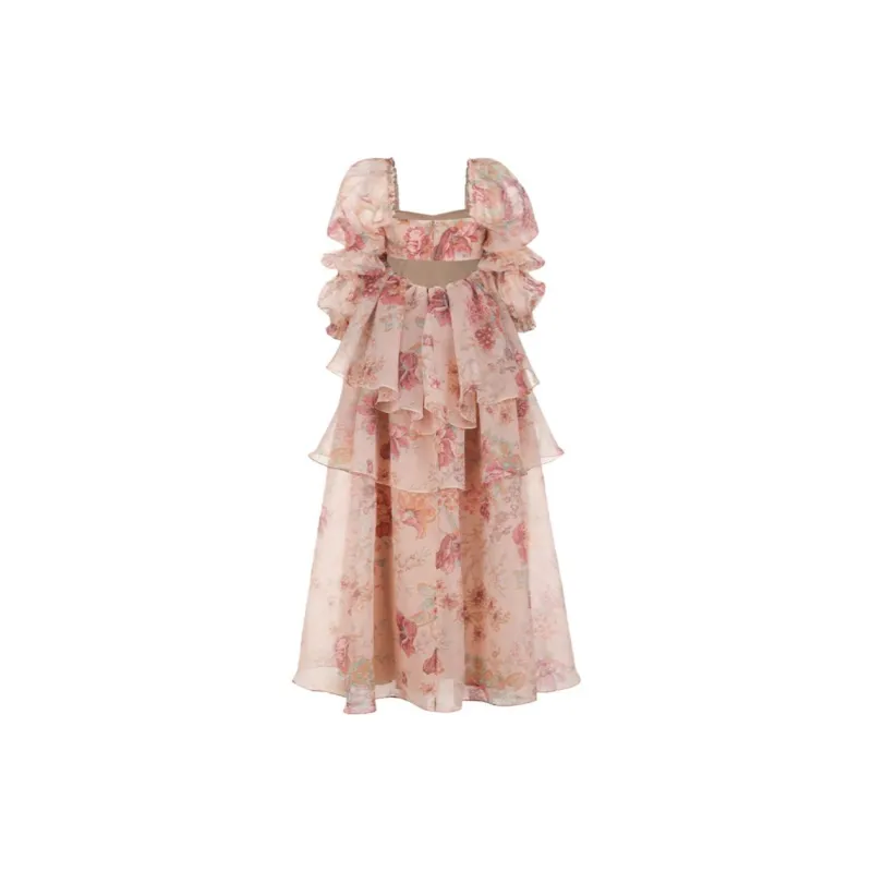 Selkie Short Sleeved Dresses Women's Pink-1