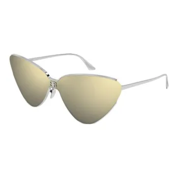 Balenciaga Acetate Irregular Shape Sunglasses Men's Silver
