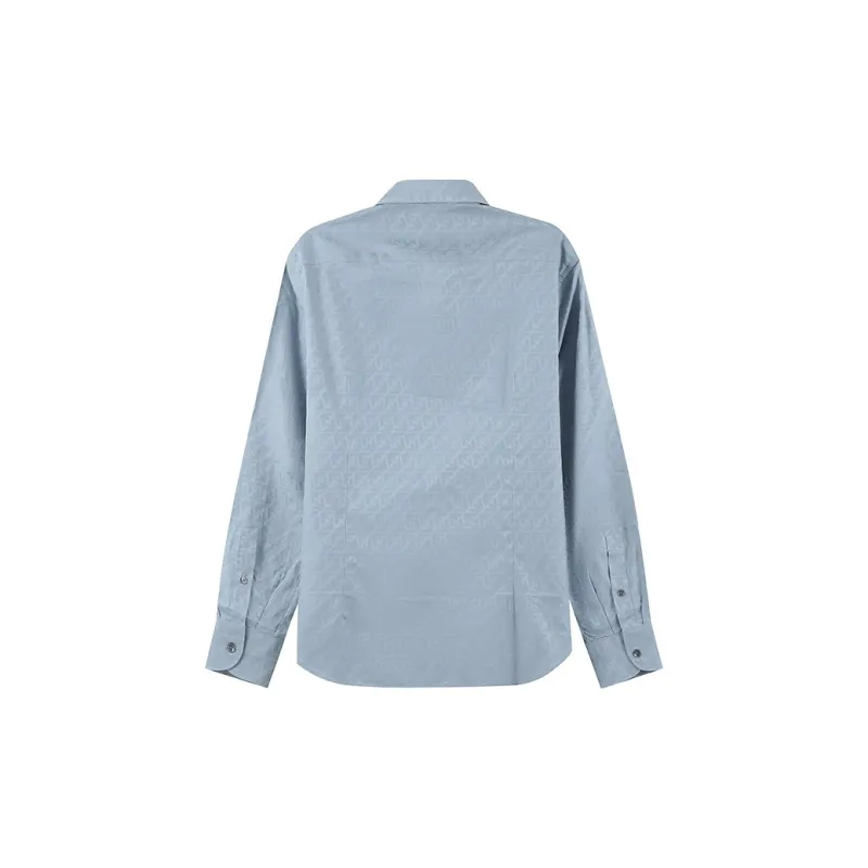EMPORIO ARMANI SS23 Shirt Men's Gray Blue-1