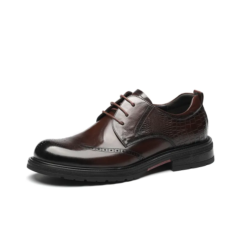 15 MINS Dress Shoes Men Low Top Black/Brown-9
